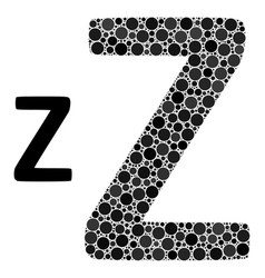 Zeta Greek Symbol Mosaic Of Dots