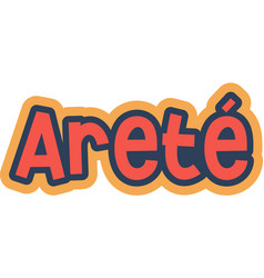 Arete Minimalist Lettering Design