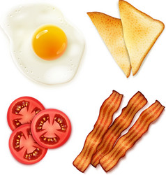 Breakfast Food 4 Top View Icons