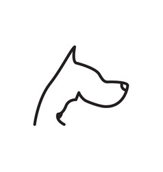 Dog Cat Line Icon Logo