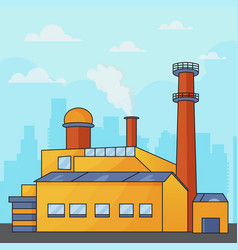 Factory Building Icon Set Isolated