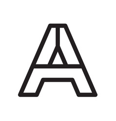 Letter A Line Modern Icon Logo