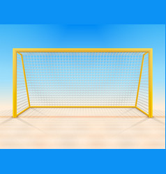 Beach Soccer Goal Post With Net Front View