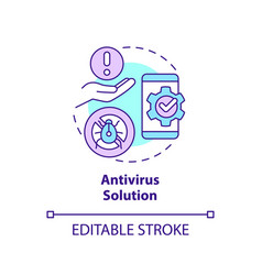 Antivirus Solution Concept Icon