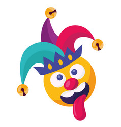 Crazy Joker Emoticon Face