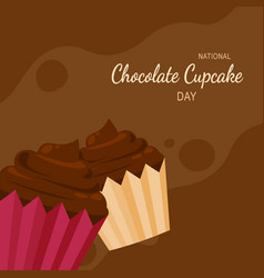 National Chocolate Cupcake Day Background