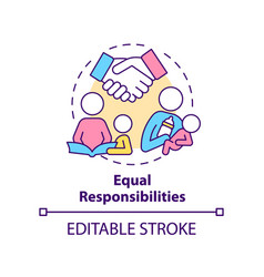 Equal Responsibilities Concept Icon