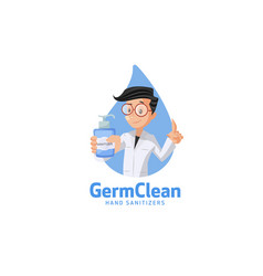 Germ Clean Hand Sanitizers Mascot Logo