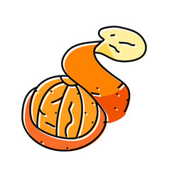 Peel Mandarin Orange Color Icon