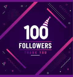 Thank You 100 Followers Celebration Modern