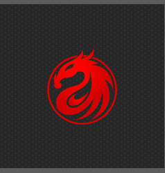 Dragon logo icon design Royalty Free Vector Image