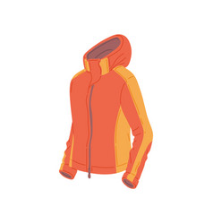 Winter Sport Coat Warm Isolated Orange Jacket