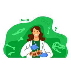 Woman Archeology Scientist Character