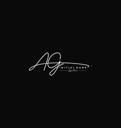 Initial Ag Signature Logo Template Hand Drawn