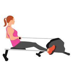 Rowing Machine On White Background