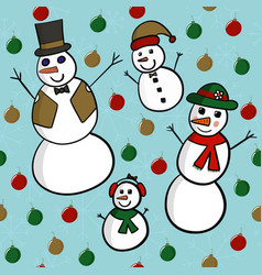 Snowman Family Seamless