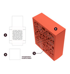 Square Packaging Box And Stenciled Pattern Window