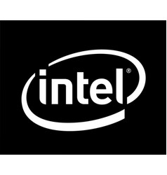 Intel Brand Logo Symbol White Design Software