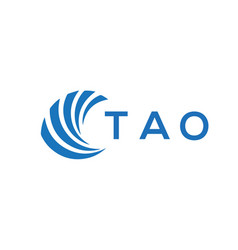 Tao Letter Logo Design On White Background