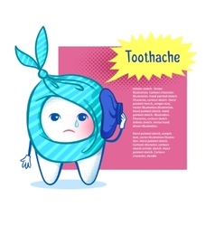 Tooth Character With Ice Bag