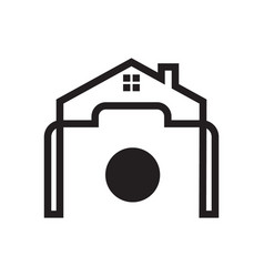 Home Camera Icon Logo