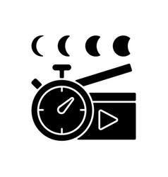 Time Lapse Videos Black Glyph Icon