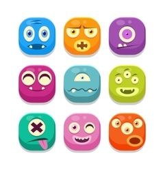 Monster Emoji Icons Set