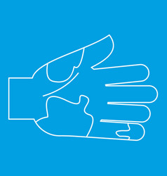 Dirty Hand Icon Outline Style