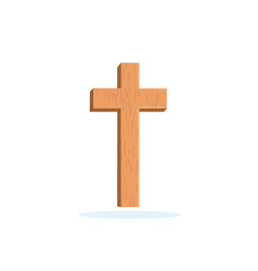 Isolated Wooden Religious Cross Church Item