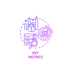 Key Metrics Purple Gradient Concept Icon