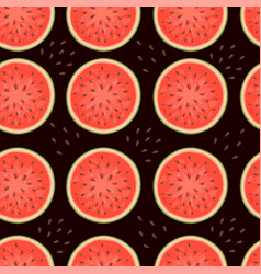 Seamless Pattern Of Watermelon Halves