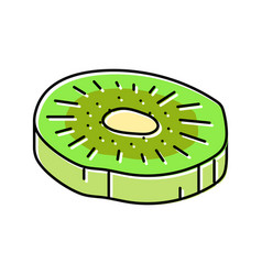 Slice Fruit Kiwi Color Icon