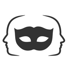 Flat Private Party Mask Icon