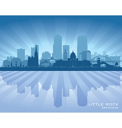 Little Rock Arkansas City Skyline Silhouette