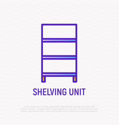 Shelving Unit Thin Line Icon Modern