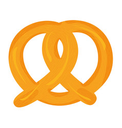 Isolated Golden Colored German Pretzel Icon