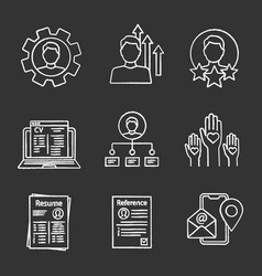 Resume Chalk Icons Set