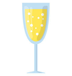 Sparkling Wine Glass Alcohol Drink Flat Icon