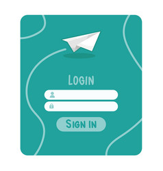 Airplane Paper Login Template