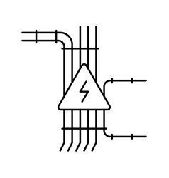 Electric Wiring Line Icon