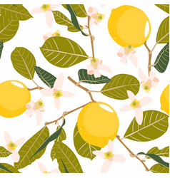 Fresh Lemons Background Seamless Pattern