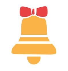 Isolated Christmas Bell Sketch Icon