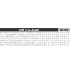 Urban Infrastructure Linear Icon Collection Big