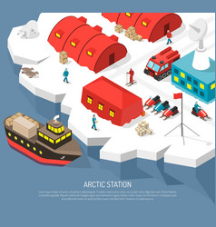 Arctic Polar Station Isometric Poster