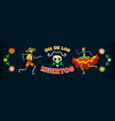 Day Dead Mexico Horizontal Banner