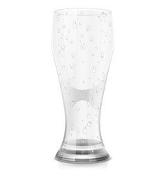 Empty Beer Glass With Cold Water Drops Mockup