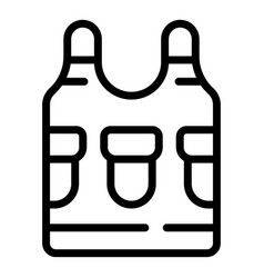 Velcro Vest Icon Outline Army Jacket