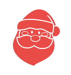 Isolated Christmas Santa Claus Avatar Sketch Icon