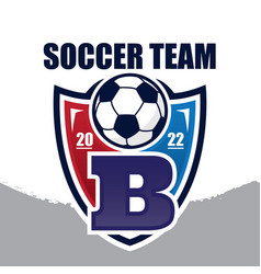 Letter B Soccer Team Logo Design Template