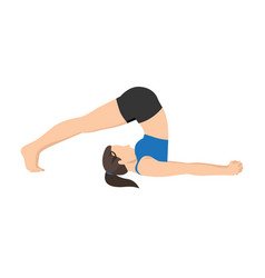 Woman Doing Plow Pose Halasana Exercise